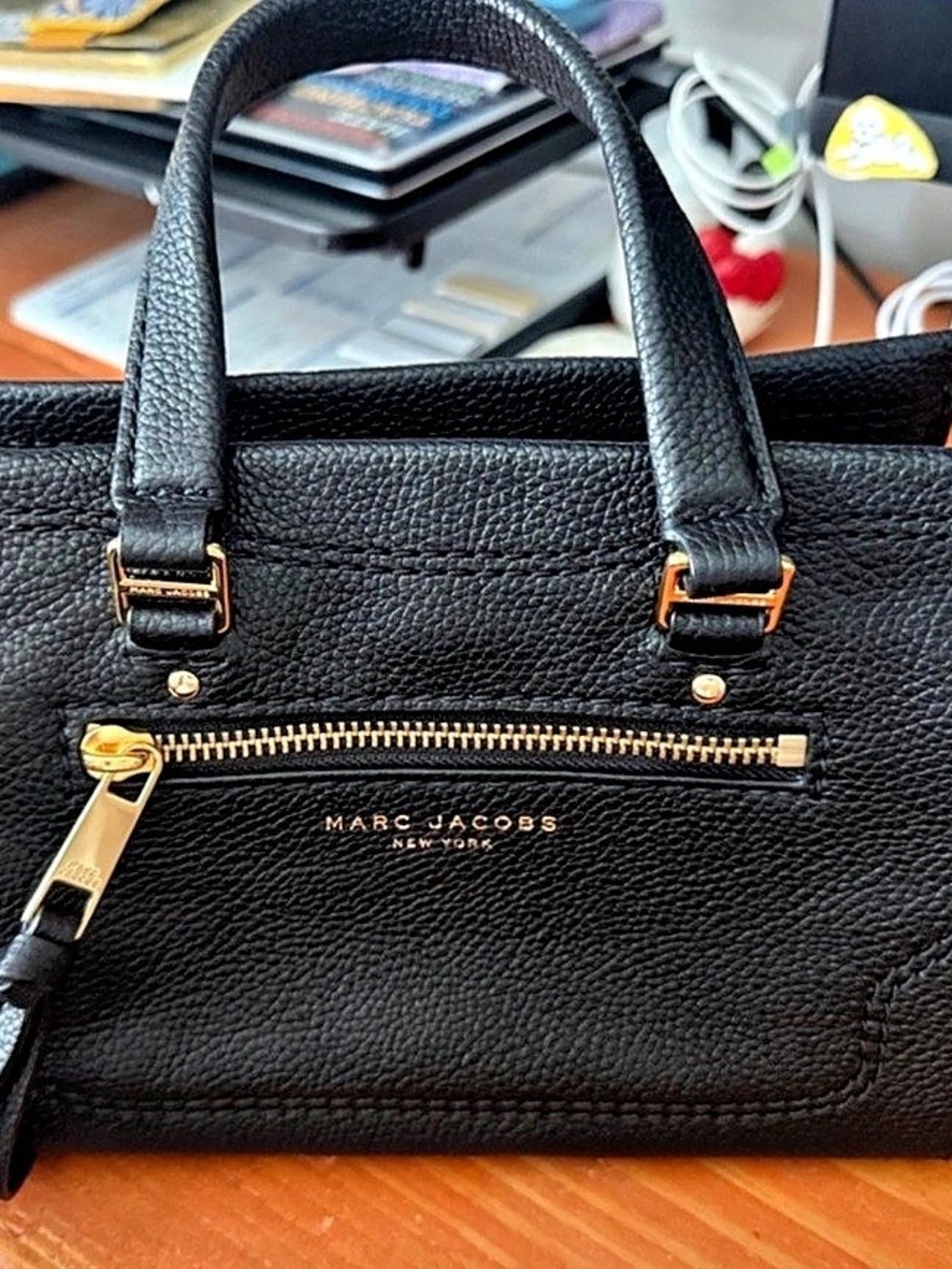 Marc Jacobs Black Leather Satchel